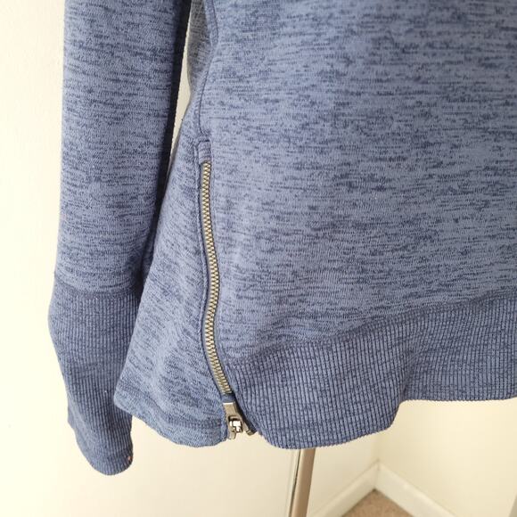 Athleta Cityscapes Sweatshirt Zip Detail Blue Pullover Boxy Fit Small - Picture 11 of 13